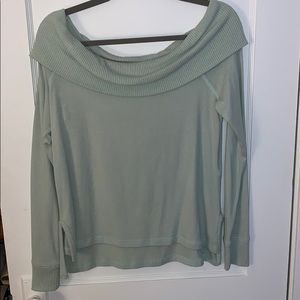Mint off shoulder top